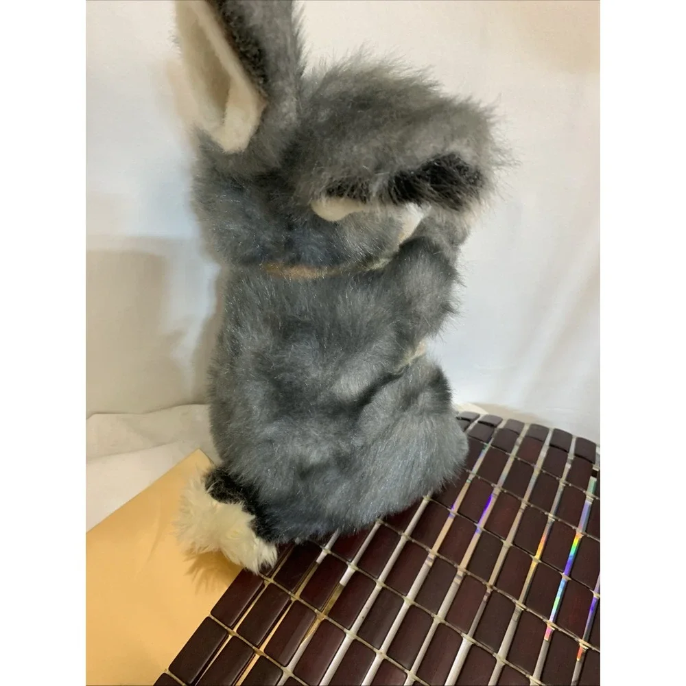 Vintage 19 Dakin Real Bunny Plush Stuffed Animal Gray‎ Ears Soft Father